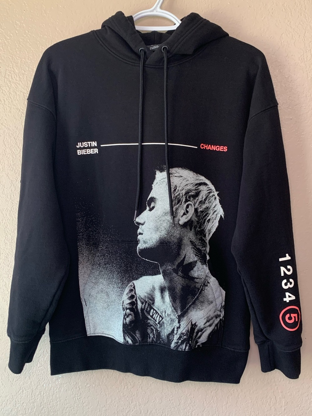 H&M X Justin Bieber Oversized Changes Black Hoodie Size XS